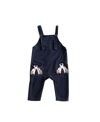 MIXED UP CLOTHING BABY BOYS OR BABY GIRLS ELEPHANT PATCH OVERALLS