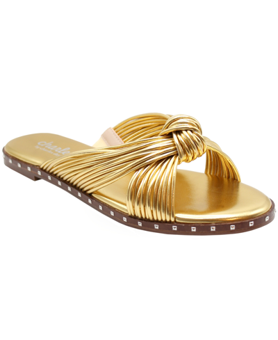 Charles By Charles David Women's Bravo Flat Sandals Women's Shoes In Gold