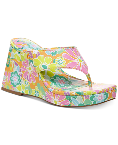 Circus By Sam Edelman Moira Womens Wedge Thong Platform Sandals In Multi