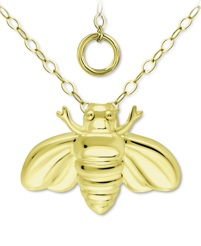 Giani Bernini Bee Pendant Necklace, 16" + 2" Extender, Created For Macy's In Gold Over Silver
