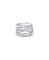 Swarovski Silver-tone Crystal Intertwined Wrap Ring In Silver-tone