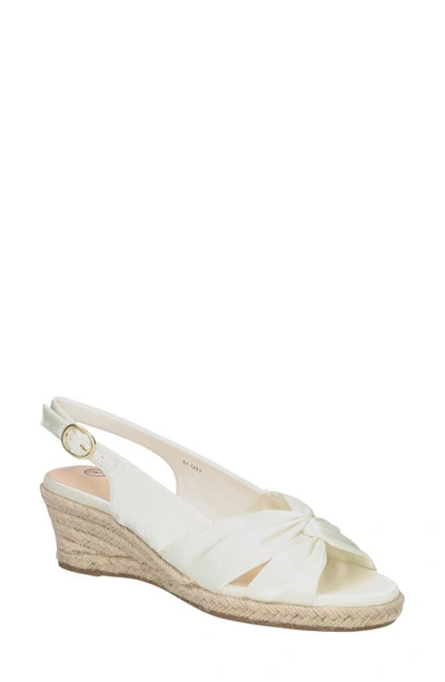 Bella Vita Kimora Espadrille Wedge Sandal In White