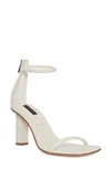 Natori Glow Nappa Leather Block Heel Sandal In White