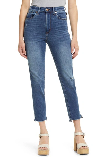 Sts Blue Ellie High Waist Fray Hem Ankle Skinny Jeans In North Evergreen