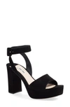 MIU MIU 'SANDALI' ANKLE STRAP SANDAL,5XP675 XTPF 09599