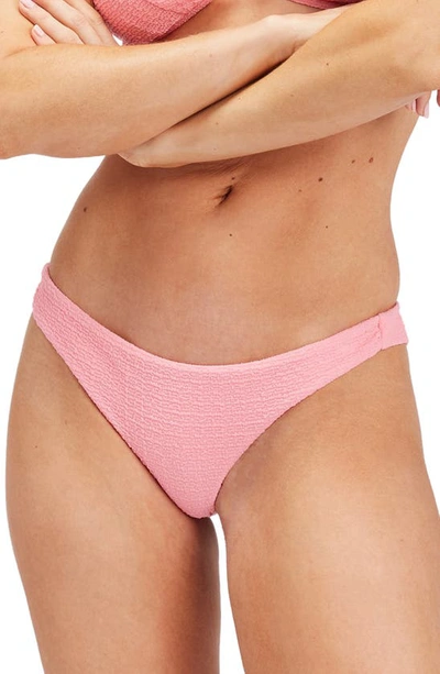 Billabong So Dazed Tanga Bikini Bottoms In Pink Daze