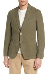 Hugo Boss Hanry Slim Fit Linen Sport Coat In Open Green