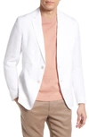 Hugo Boss Hanry Linen Garment Dyed Slim Fit Sport Coat In White