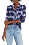 Rails Hunter Plaid Shirt In Azure Ivory