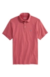 Vineyard Vines St. Jean Stripe Sankaty Regular Fit Polo Shirt In Lighthouse Red