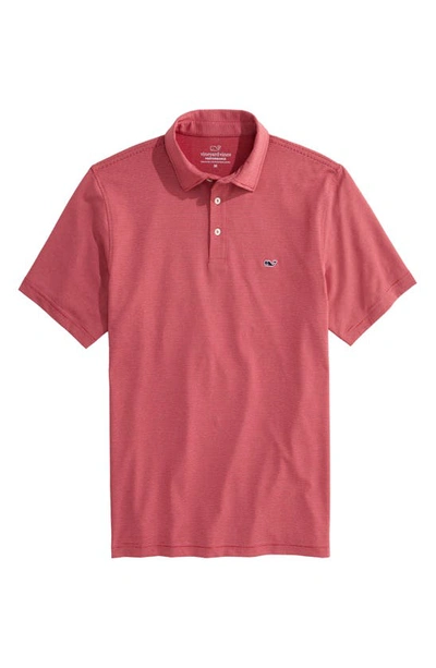 Vineyard Vines St. Jean Stripe Sankaty Regular Fit Polo Shirt In Lighthouse Red