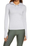 Alo Yoga Soft Visionary Hooded Pullover In Athletic Heather Grey