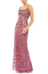 Mac Duggal Embellished Scoopneck Gown In Raspberry