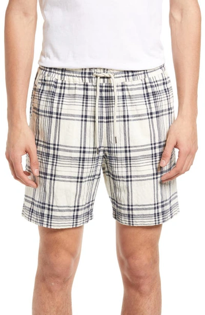 Nn07 Gregor Stretch Cotton Blend Shorts In 765 Navy Check