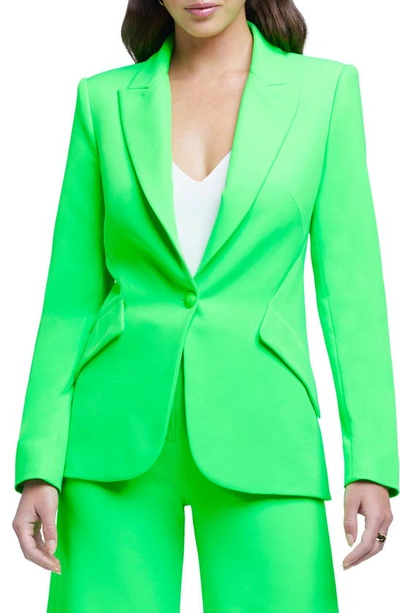 L Agence Chamberlain Blazer In Lime Green