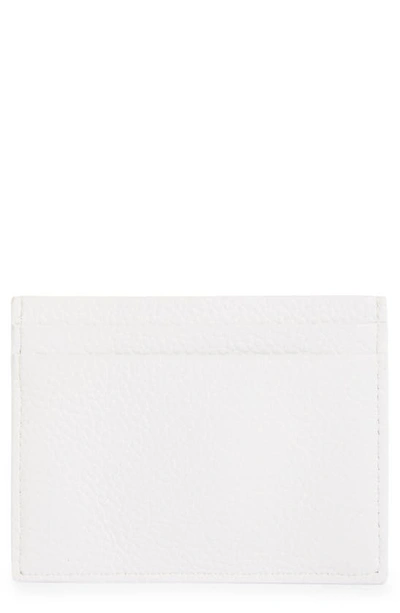 Christian Louboutin Kios Sneaker Sole Leather & Tpu Card Case In Bianco/ Bianco