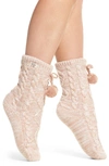 Ugg Pompom Fleece Lined Socks In Freshwater Pearl