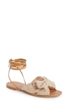 Loeffler Randall Peony Ankle Wrap Sandal In Beige