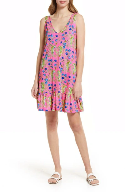 Lilly Pulitzer Camilla Floral Print Sundress In Prosecco Pink Tigress Garden