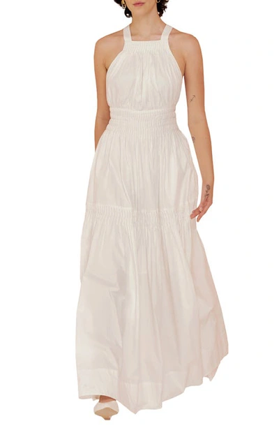 Magali Pascal Bloom Lilia Eyelet Maxi Dress In Off White