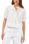 FRENCH CONNECTION ALOWIE EMBROIDERED BLOUSE