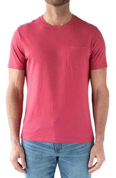 Devil-dog Dungarees Signature Pocket T-shirt In Brick Red