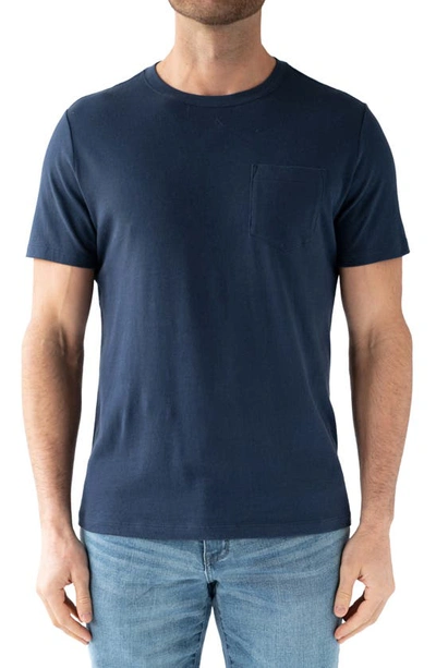 Devil-dog Dungarees Signature Pocket T-shirt In Navy Blue