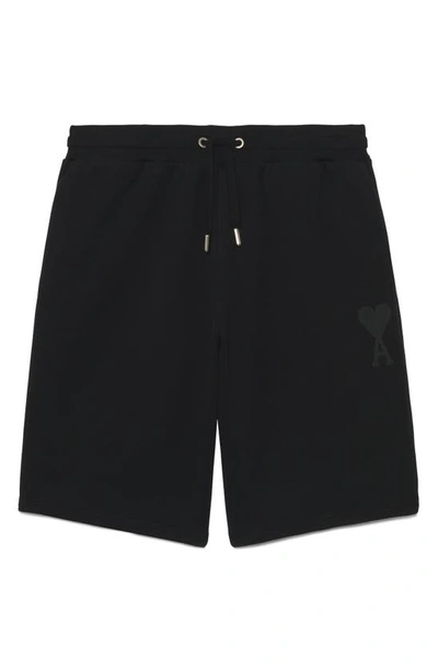 Ami Alexandre Mattiussi Ami De Caur Cotton Shorts In Black