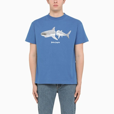 Palm Angels Blue Shark T-shirt