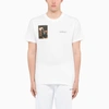 OFF-WHITE WHITE CREWNECK T-SHIRT WITH CARAVAGGIO PRINT