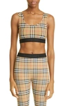 Burberry Dalby Check Sport Top In Archive Beige Ip Chk