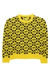 Off-white Yellow Sweat For Boy With Black Logo In Yellow Black