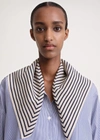 Totême Signature Monogram Silk Scarf Creme In Creme
