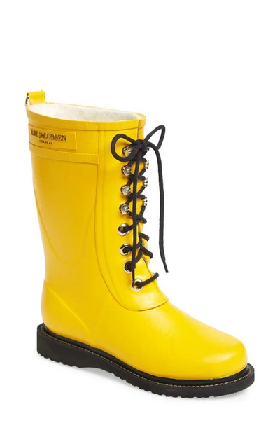 Ilse Jacobsen Rubber Waterproof Boot In Cyber Yellow