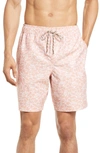 Rails Men's Kian Shadow Palms Wide-leg Swim Shorts In Serenity Dusty Rose