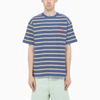 ANDERSSON BELL BLUE/YELLOW STRIPED T-SHIRT WITH LOGO