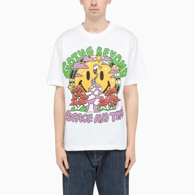 Market Smiley Beyond Space & Time Cotton Graphic Tee In White