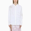 DES PHEMMES WHITE SHIRT WITH CRYSTALS