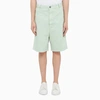 AMI ALEXANDRE MATTIUSSI AMI PARIS | AQUA GREEN DENIM BERMUDA SHORTS,USO600630/K_AMI-441_310-34