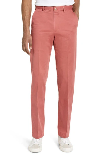 Vintage 1946 Stretch Cotton Flat Front Trousers In Charleston Brick