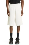Burberry Phelix Cotton French Terry Drawstring Shorts In Parchment