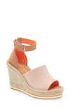 Toms Women's Marisol Peep Toe Wedge Sandals In Orange