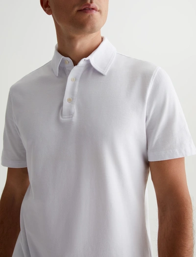 Ag Bryce Short Sleeve Polo In True White