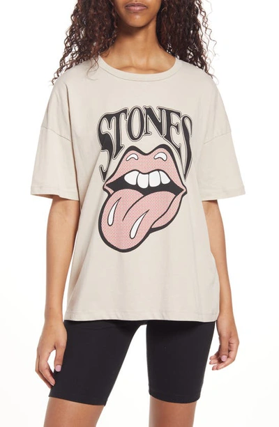 Noisy May Rolling Stones Graphic Tee In Chateau Grey