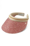 HELEN KAMINSKI BIANCA RAFFIA VISOR