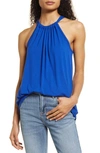 Loveappella Halter Neck Tank In Cobalt