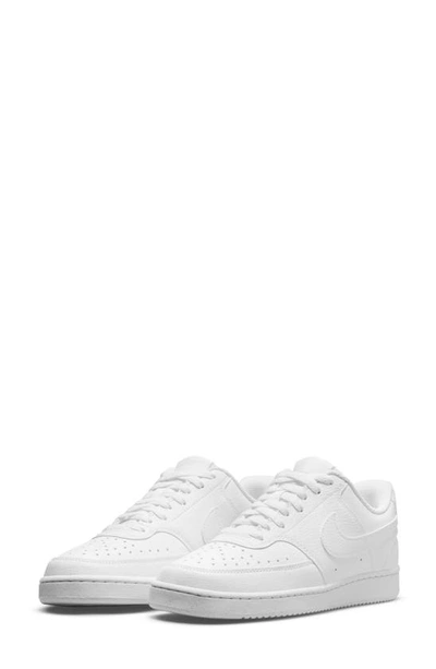 Nike Court Vision Low Sneaker In White/white/white
