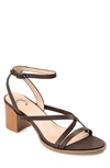 Journee Collection Anika Strappy Sandal In Brown