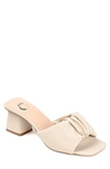 Journee Collection Briarr Heeled Mule In Bone
