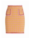 Moschino High-waisted Houndstooth Skirt In Multicolor